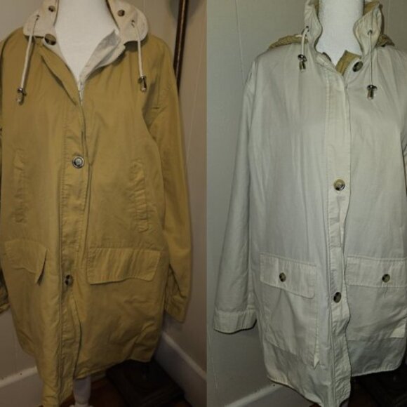 WILLOW LANE Reversible Hooded Rain Coat Jacket Ladies MEDIUM - Picture 2 of 13
